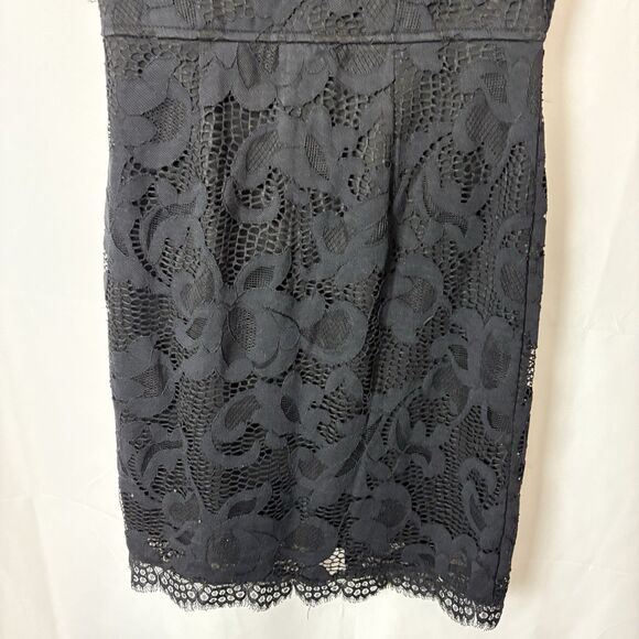 SANS SOUCI Size S Black High Neck Lace Overlay Sleeveless Dress Party Sexy Sweet - Picture 5 of 8